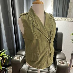 EUC Madewell Safari Green Military Utility Vest